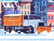 Snow Plow Trucks Jigsaw Online Puzzle Games on NaptechGames.com