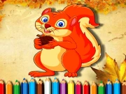 Squirrel Coloring Book Online Art Games on NaptechGames.com