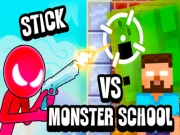 Stickman vs Monster School Online adventure Games on NaptechGames.com