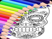 Sugar Skull Coloring Pages Online puzzles Games on NaptechGames.com