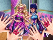 Superhero Princesses Nails Salon Online Care Games on NaptechGames.com