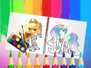 Sweet Pony Coloring Book Online Girls Games on NaptechGames.com