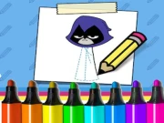 Teen Titans Go! How to Draw Raven Online Puzzle Games on NaptechGames.com