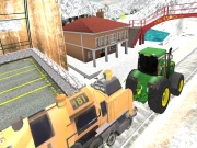 Tractor Towing Train Online Adventure Games on NaptechGames.com