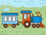 Trains For Kids Coloring Online Puzzle Games on NaptechGames.com