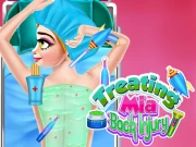 Treating Mia Back Injury Online Care Games on NaptechGames.com