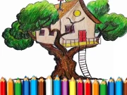 Tree House Coloring Book Online Art Games on NaptechGames.com
