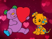 Valentine Pets Coloring Book Online Puzzle Games on NaptechGames.com