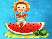 Watermelon and Drinks Puzzle Online Puzzle Games on NaptechGames.com